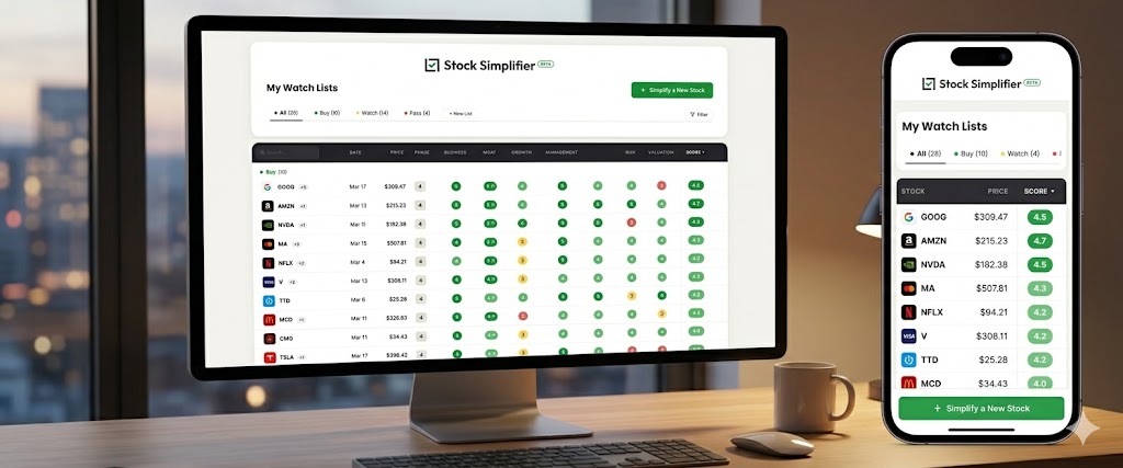 Stock Simplifier Plus - desktop and mobile